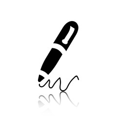pen icon stock vector illustration flat design