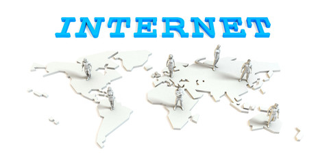 Obraz premium Internet Global Business