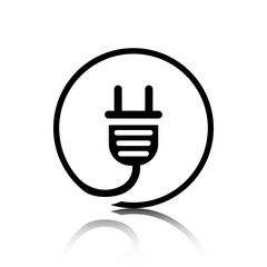 Plug vector icon stock vector illustration flat design