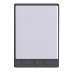 Stylized funny cartoon tablet. Children clay, plastic or soft toy. 3d illustration.