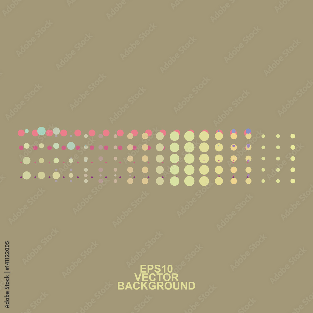 Poster abstract background with colorful dotted lines pattern