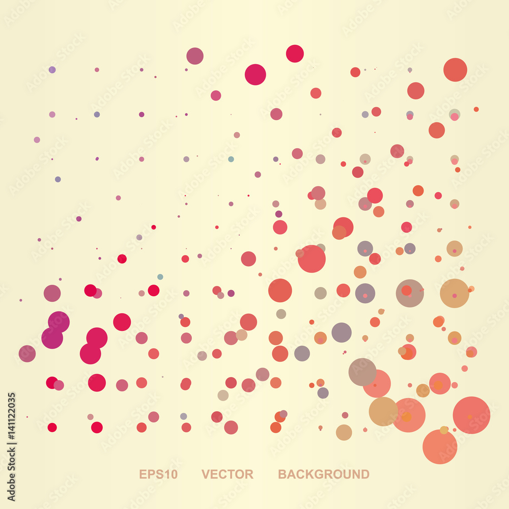 Poster abstract background with colorful dotted pattern