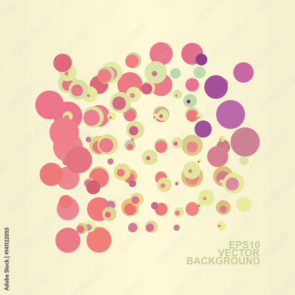 Poster abstract background with colorful dotted pattern