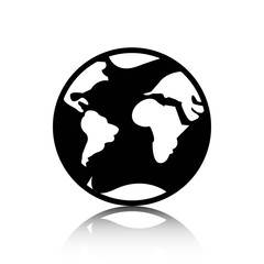 Earth icon stock vector illustration flat design