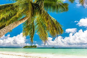 Fensteraufkleber Tropischer Strand Tropeninsel auf den Seychellen