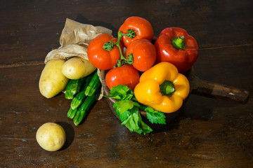 vegetables colourfull yellow and red
