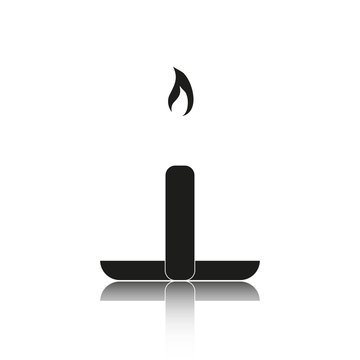 candle icon stock vector illustration flat design