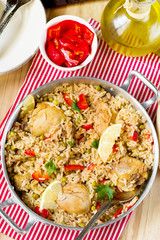 Chicken and rice with vegetables 