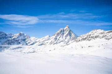 Fototapete Matterhorn Italienische Alpen im Winter