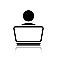 Man icon stock vector illustration flat design