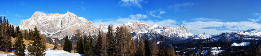 Corvara, Alta Badia winter panorama view - 141125046