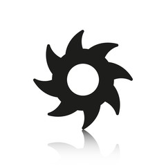 circular saw icon stock vector illustration flat design