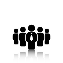 people with the leader icon stock vector illustration flat design