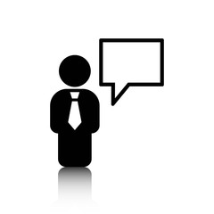 speaking of people, the chat icon stock vector illustration