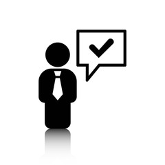 Speech Bubbles Icon. Chat pictogram icon stock vector illustration