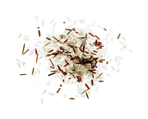 mixed rice isolated on white