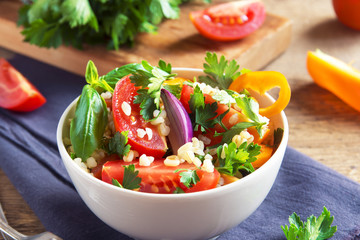 bulgur vegetables salad