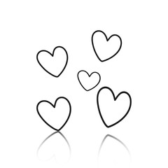 heart icon stock vector illustration flat design