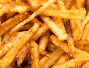 cooking potato fries in oil