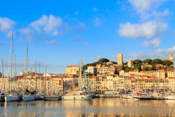 Harbor and marina at Cannes, France