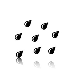 cloud with rain drops icon stock vector illustration flat design