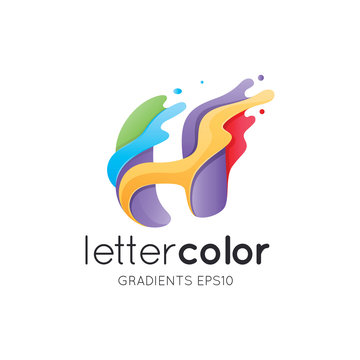 Colorful Letter H Logo Template