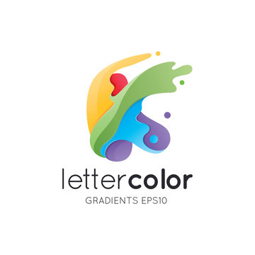 Colorful Letter K Logo Template