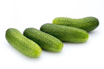 The first spring ecologically cucumbers.