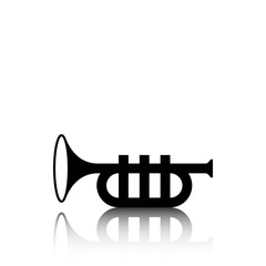 trumpet icon stock vector illustration flat design