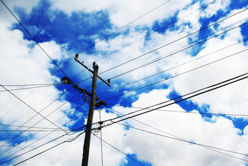 Fototapeta premium Power plant blue sky