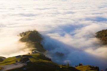 Carpet of clouds from mountain top