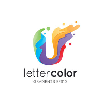 Colorful Letter U Logo Template