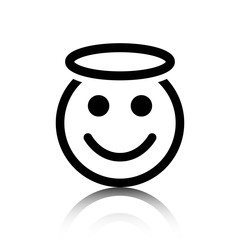 angel smile icon stock vector illustration flat design