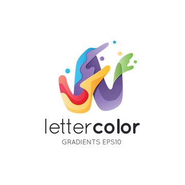 Colorful Letter W Logo Template