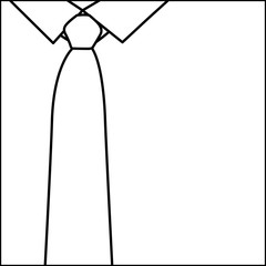 figure elegant tie shirt icon, vector illustration design