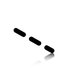 dash-dotted line icon stock vector illustration flat design