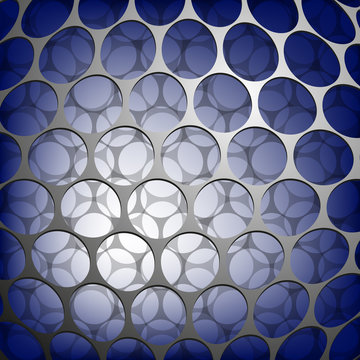 Sfera Abstract Cellular, Grid Pattern Spatial Structure With Shadows. 3D Vector Illustration.