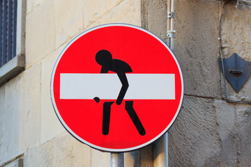 Road sign, street art © elleonzebon