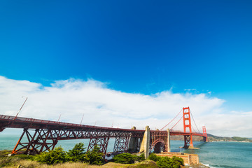 Golden Gate bridge in San Francisco bay