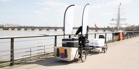 delivery tricycle  with trailer