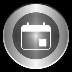 Agenda icon on a circle isolated on a black background