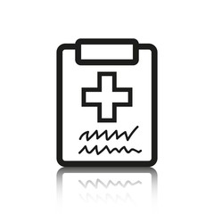 Doctor with clipboard. clipboard with checklist. Medical report icon stock vector illustration flat design