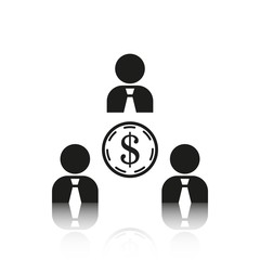 Business people team crowdy walk silhouette concept businesspeople group human resources over world map background vector icon