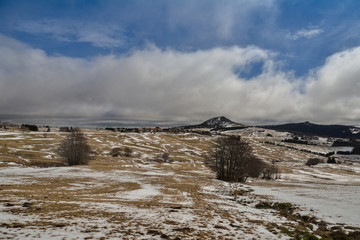 Schneeschmelze im der Ardeche in Frankreich