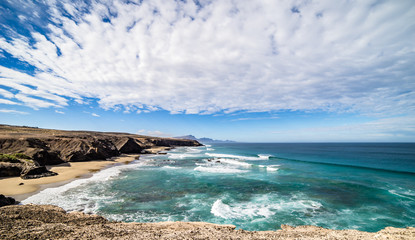 Fototapeta na wymiar Traumbucht an der Westküste von Fuerteventura Playa del Viejo Rey