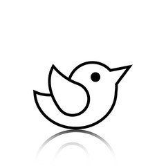 bird icon stock vector illustration flat design