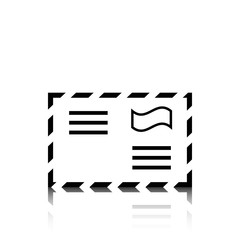 letter envelope icon stock vector illustration flat design
