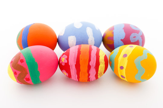 Kids painted Easter egg