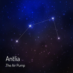 Constellation in the night starry sky