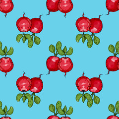 Red radishes Seamless texture